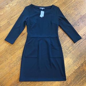 Black Gap dress with pockets, 3/4 sleeves, new with tags